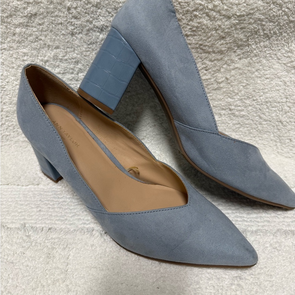Ann Taylor Factory Light Blue Block Heels